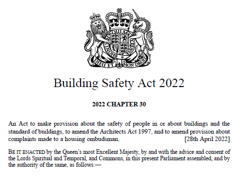 Building Safety Act 2022